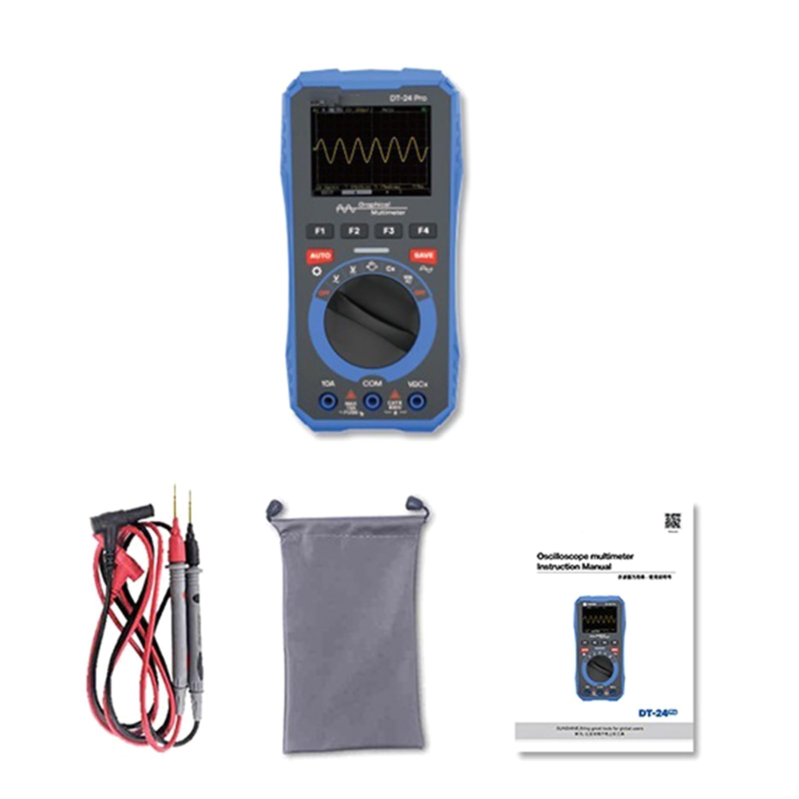 Multimetro Digitale e Oscilloscopio Strumento Area Osservazione 49x36,7mm Test Elettrico Portatile per Esperimenti di Laboratorio Misurazione ad Alta Precisione
