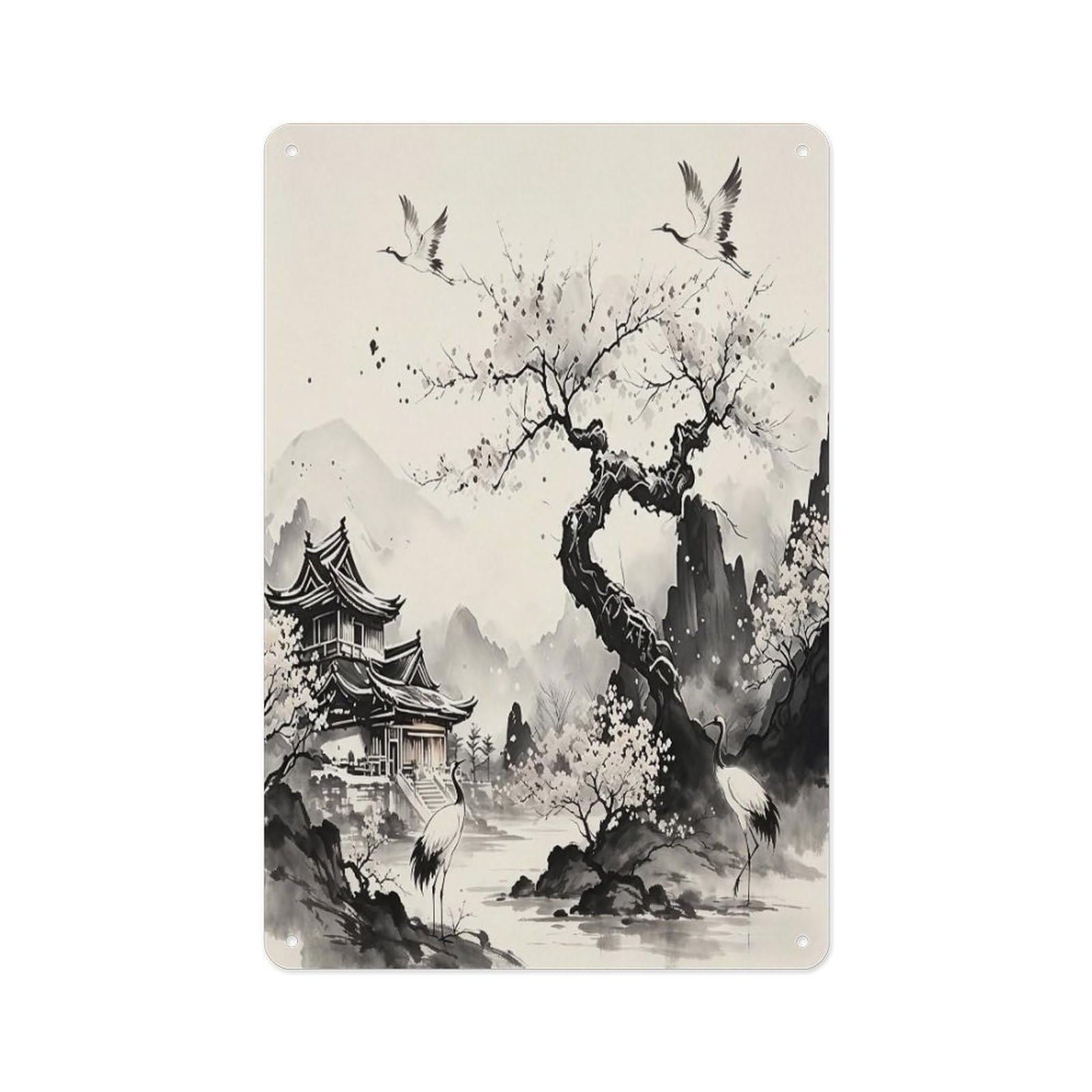Fekiloot Style Chinoiserie Wall Decor Metal Signs Tin Signs Poster