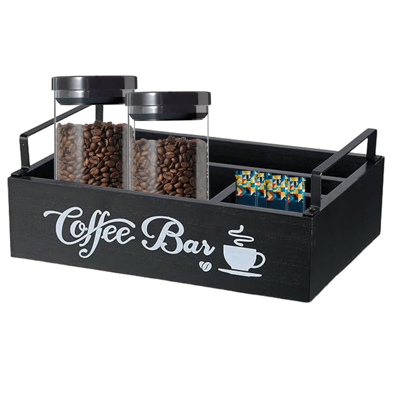 Générique Organizer für Kaffee-Caddies, für Theke, Gewürz-Service, Organizer für Barbedarf aus Holz für Zuhause, Ruheraum