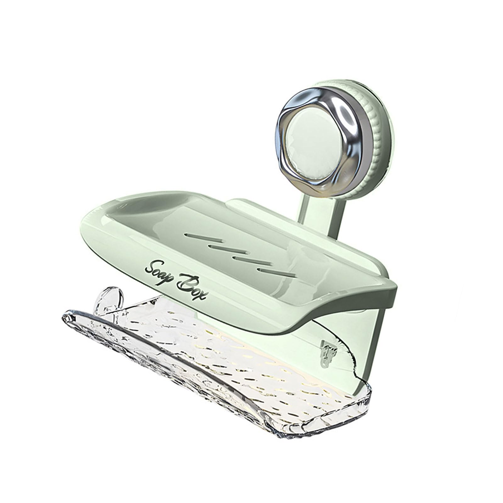 Water Resistant Soap Storage Adhesive Wall Mount NonSlip Drain Space Saving Bathroom Tray Double Tray Soap