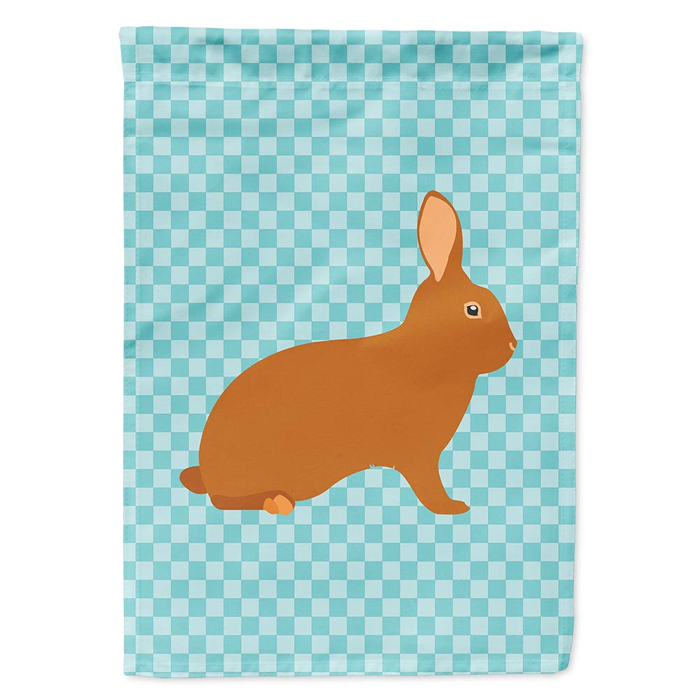 Drapeau de maison de lapin BB8143CHF avec motif à carreaux bleus de jardin