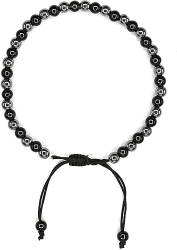 Miniatura 5 de Amazing Gemstone Pulsera magnética de desintoxicación linfática, tobillera de obsidiana negra antihinchazón para hinchazón, pulseras de tobillo