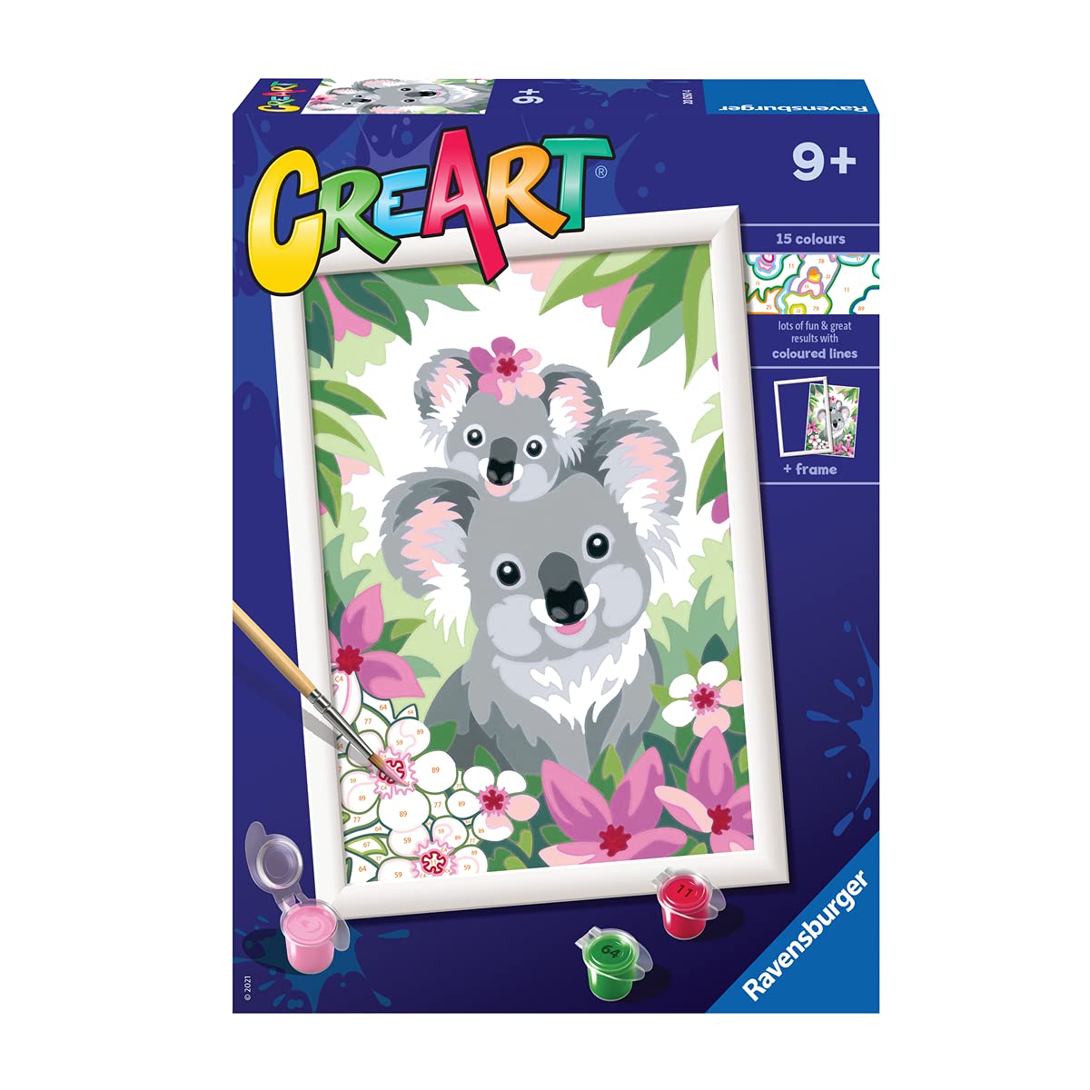RavensburgerCreArt Koala Cuties Paint By Numbers Kits for Children & Adults Ages 7 Years Up - Kids Craft Set