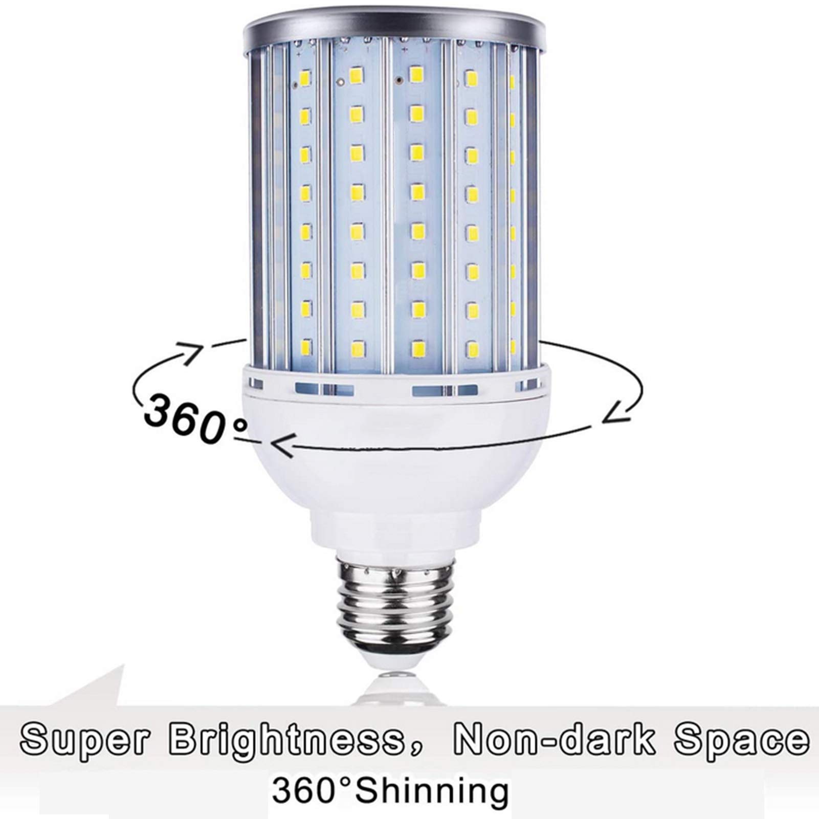 Bombilla LED maíz superbrillante 150 W, repuesto halogenuros metálicos CFL/HPS 600 W, larga duración sin radiación dañina, iluminación área almacén garaje bahía alta, frío