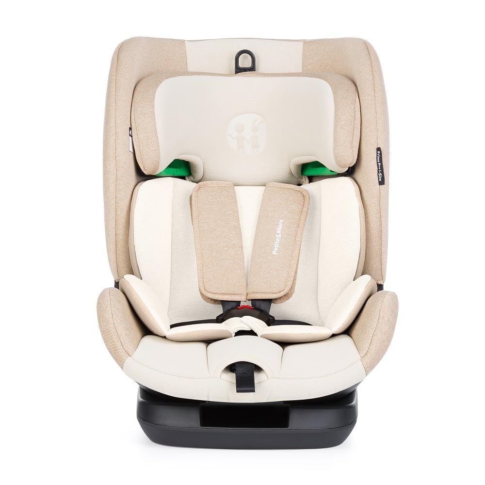 Petite&Mars Siège Auto Prime Pro ISOFIX, 76-150 cm, Groupes I/II/III, Harnais 5 Points, Appui-tête 12 Positions, Dossier Inclinable (Caramel Brown)