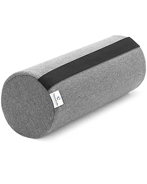 Third of Life UniROLL Almohada cilíndrica 32x12 cm | Almohada ergonómica de Espuma viscoelástica | Cojín Lumbar Cuello, piernas y Rodillas | Funda con Tira elástica | Almohada para Yoga