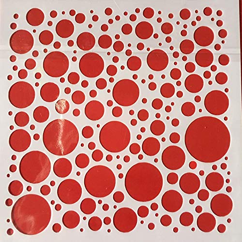 Boutique d'isacrea Pochoir Plastique 13 * 13cm : Mur Motif Rond
