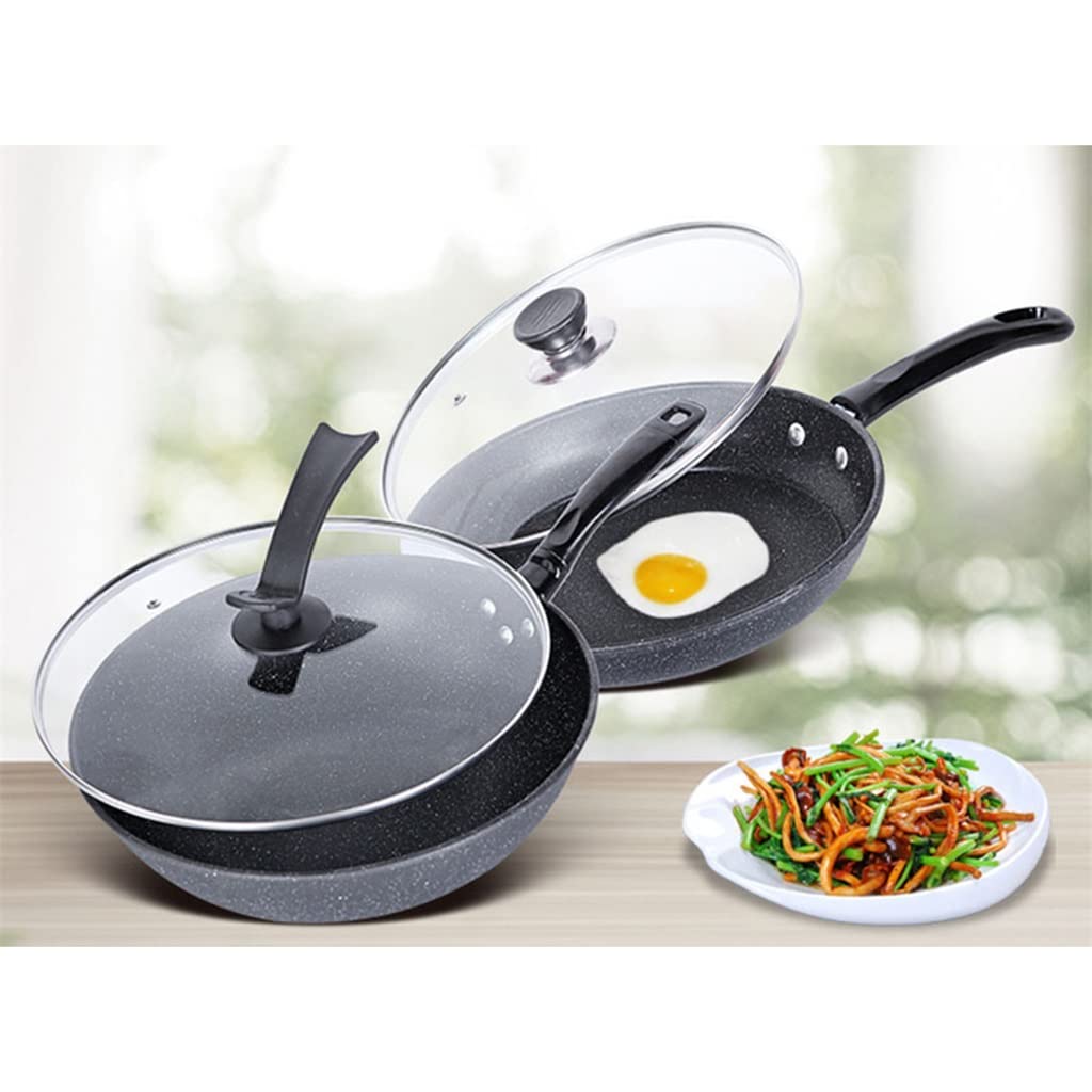 Kochtopf, Kochgeschirr-Set Bratpfanne Suppentopf Schmortopf Wok Antihaft-Pfanne Stielkasserolle Kochtopf-Set Küche Auflauf Hotpot Dampfgarer Kessel