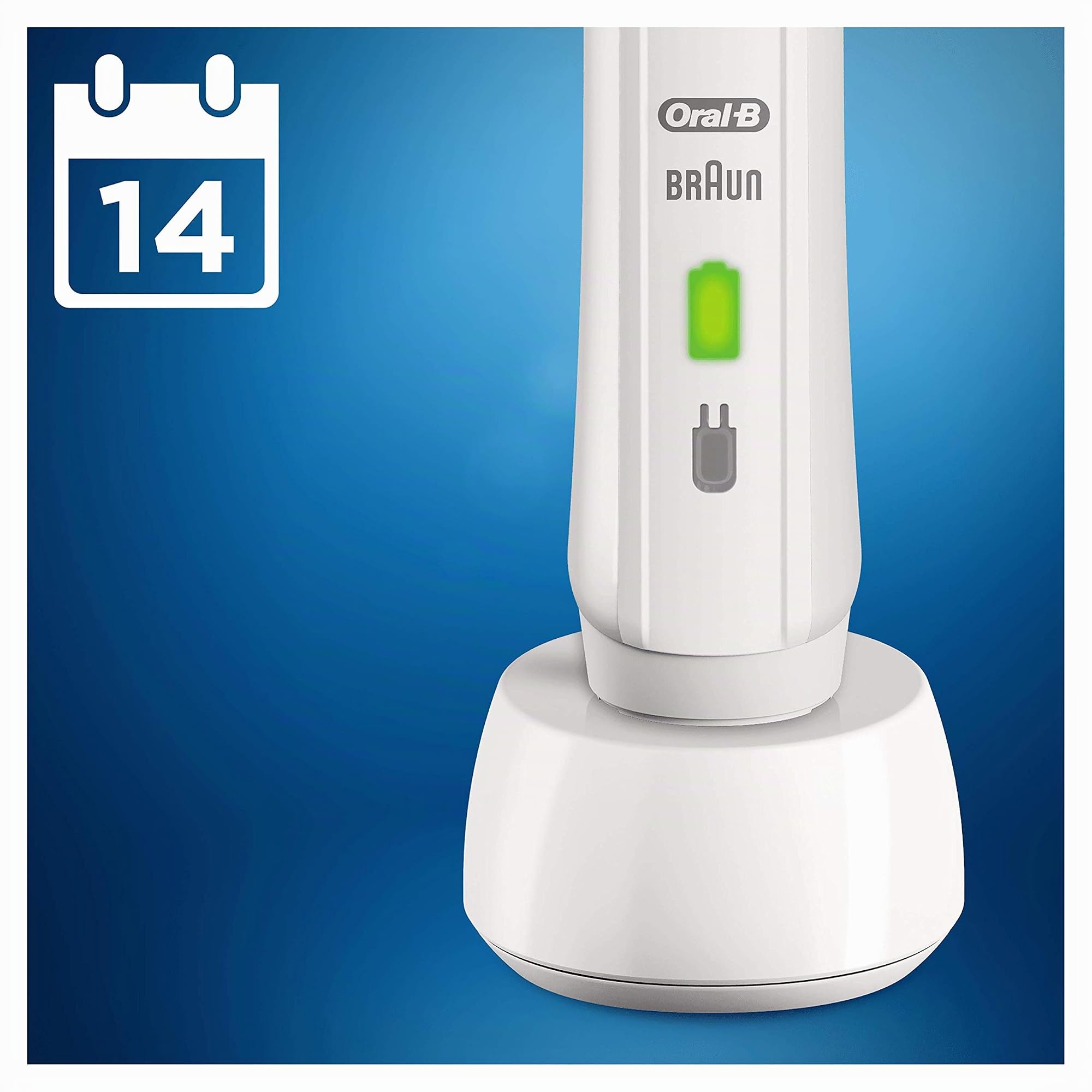 Oral-B Pro 2 2000 Spazzolino Elettrico Ricaricabile, Manico Bianco, 1 Testina Sensi UltraThin
