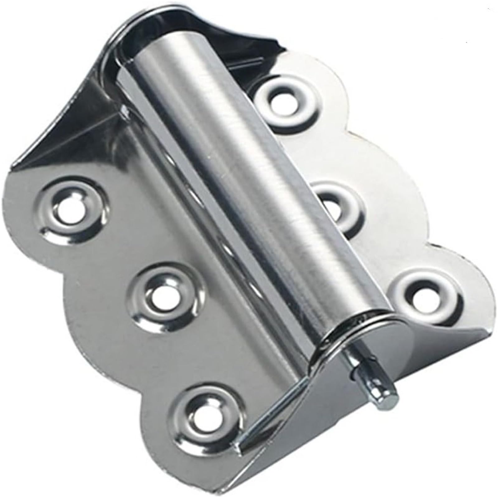 Silver Screen Door Hinges 304 Grade Spring Loaded Stainless Steel Adjustable Self Closing Hinge No Scews(10pcs)