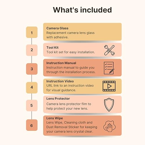 Miniatura 5 de 2 lentes de cámara trasera PHONSUN de repuesto con adhesivo para Samsung Galaxy A54 5G SM-A546U A546