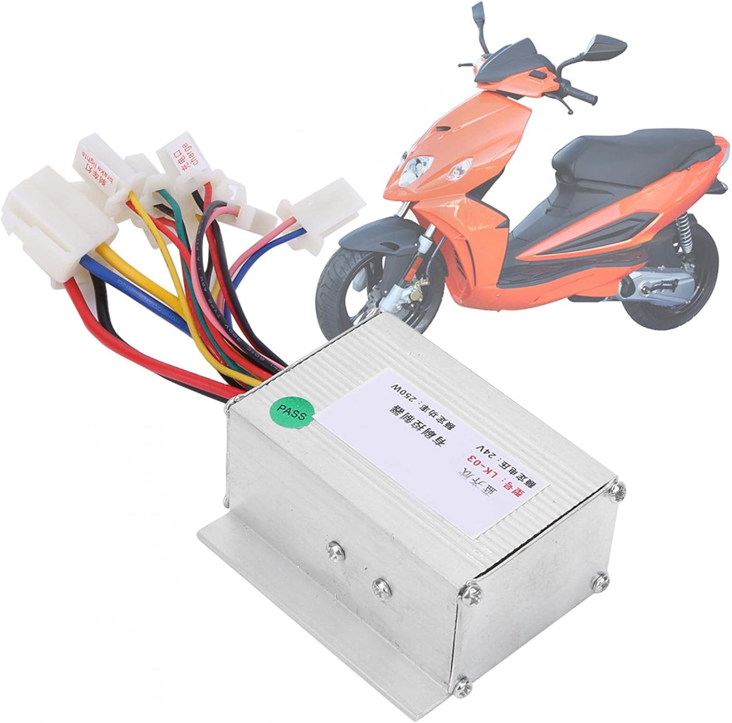 FASJ Brush Motor Controller, 24V 250W Electric Bike Brush