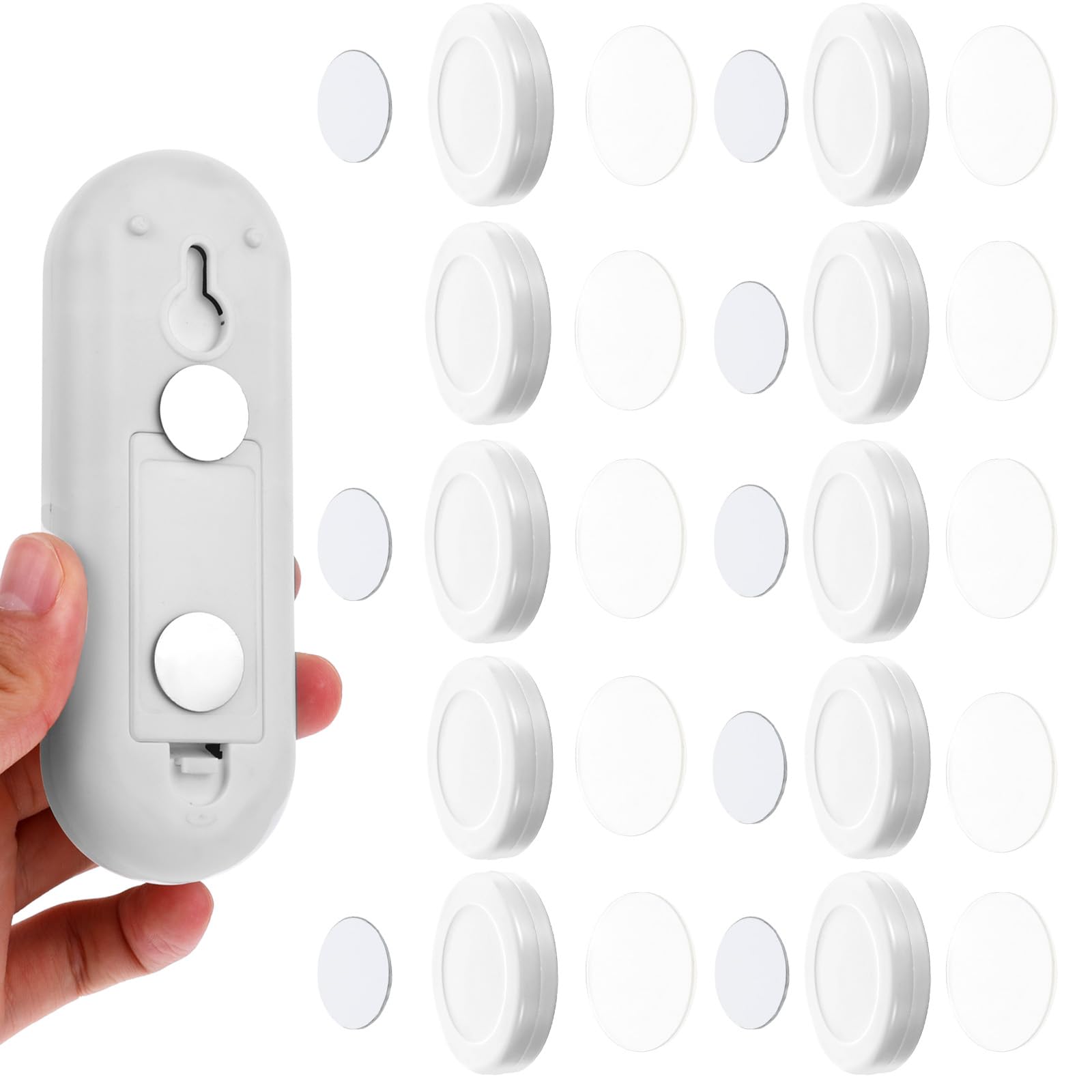 RYHHH Magnetische Afstandsbedieninghouder,Wandgemonteerde Afstandsbediening Houder Voor Wandmontage, TV Fan Airconditioner Afstandsbediening Caddy, Met Zelfklevende Achterkant (5 Stuks, Wit