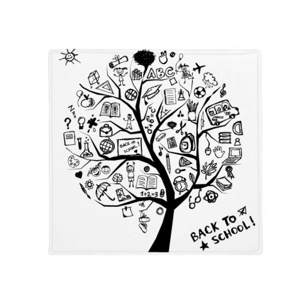 Tapis silhouette d'arbre multicolore style graffiti avec base antidérapante