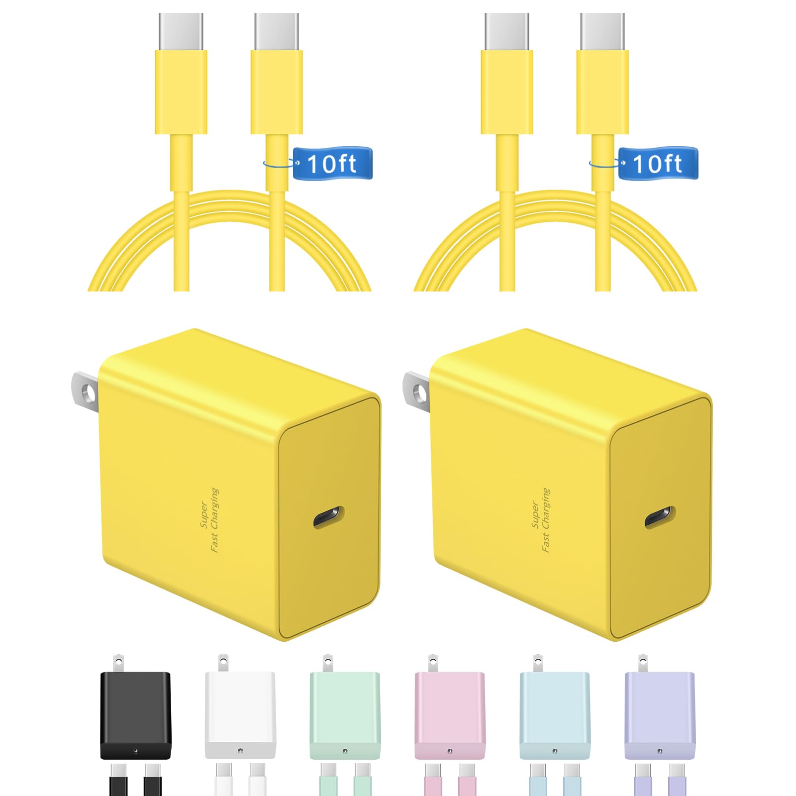 iPhone 17 16 15 Charger Fast Charging, 45W USB C Charger with 10FT USB-C to C Cable for iPhone 17/17 Pro/17 Pro Max/16 Pro Max/16 Pro/16/16 Plus, 15