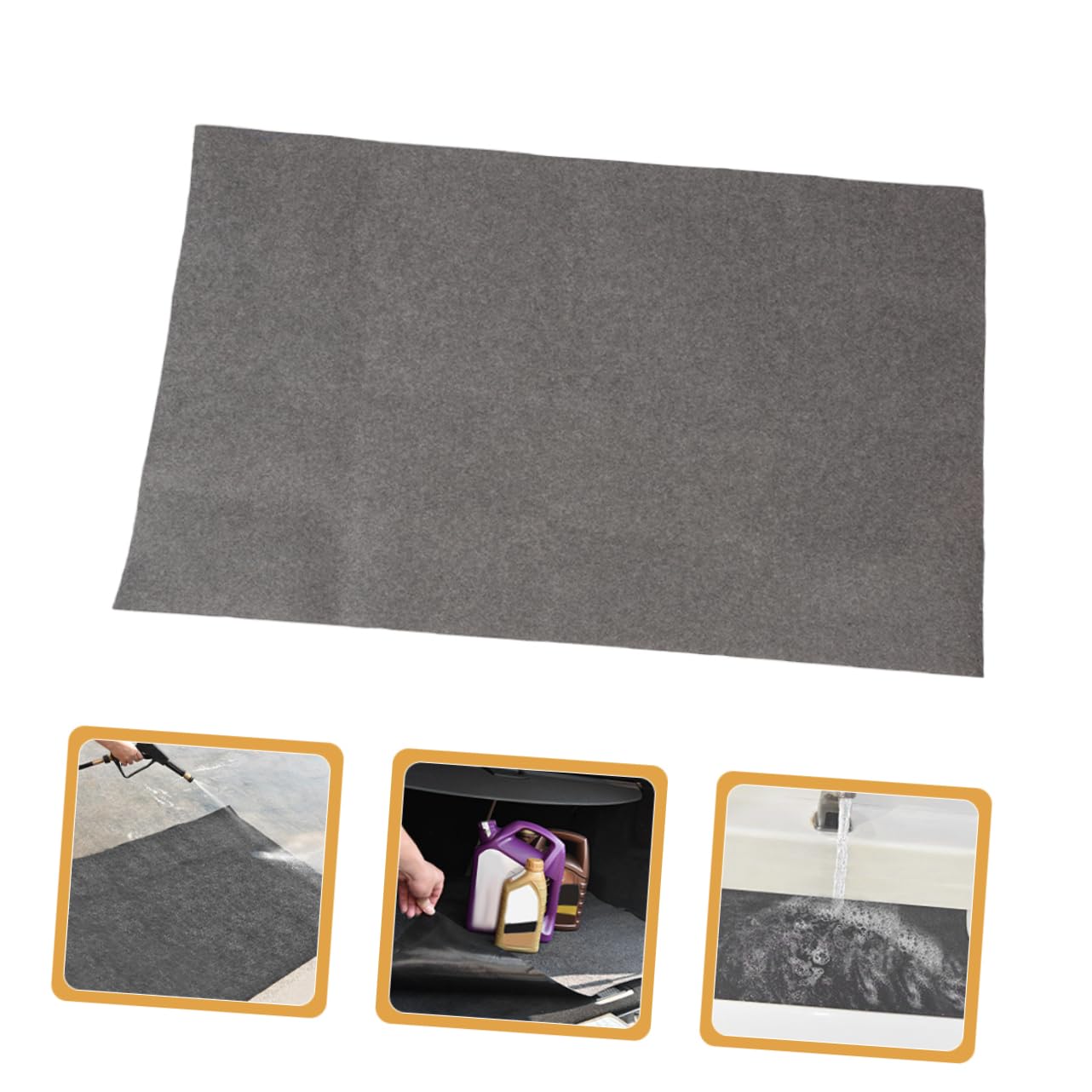 SOLUSTRE Tapis de Sol pour Garage en Feutre, Protection L’Huile, Lavable, pour Atelier et Garage, Surface Sûre et Stable, Entretien Facile