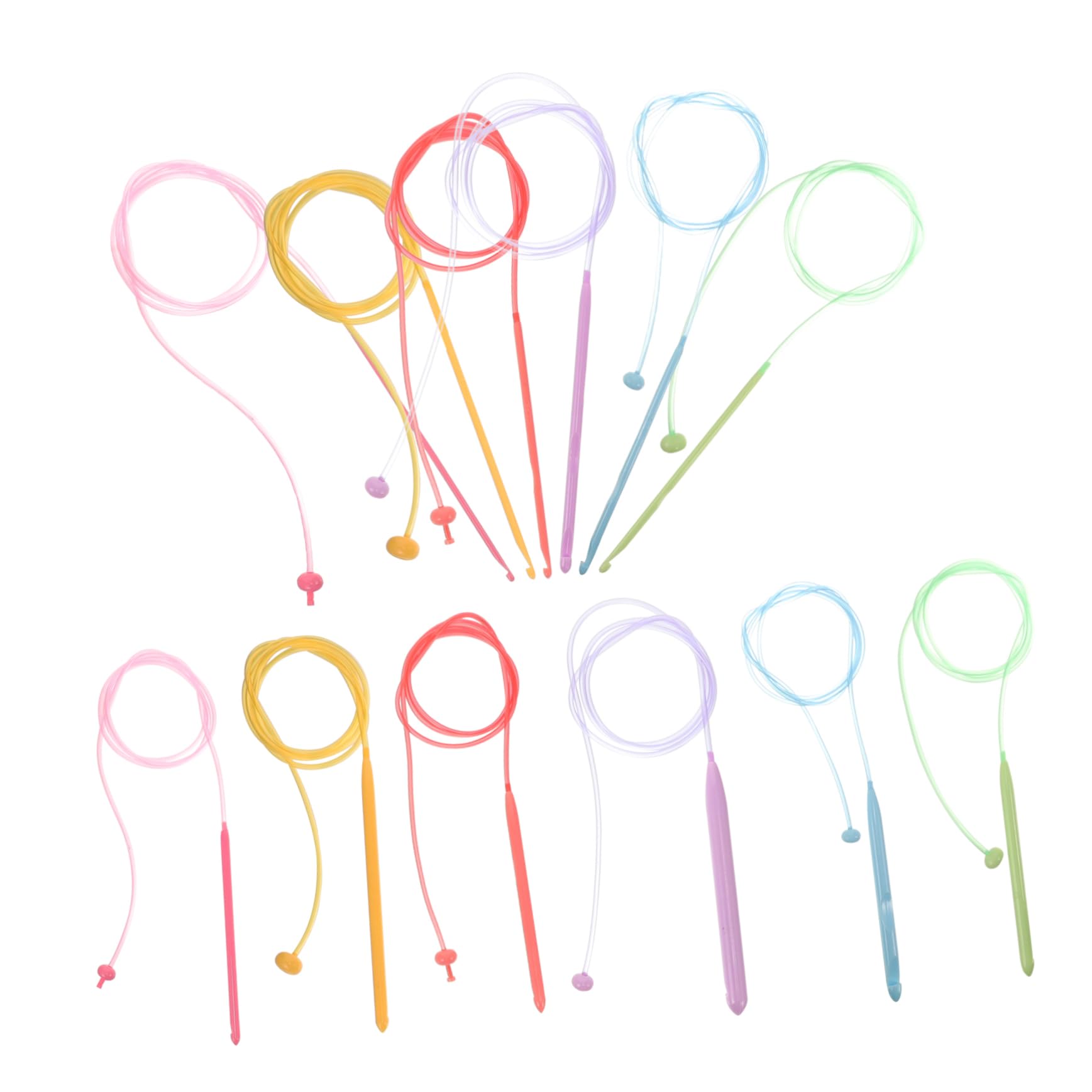 SHINEOFI 60piezas Agujas De Ganchillo Circulares Para Tejer De Herramientas Para Suéteres Bufandas Principiantes y Amantes Del Crochet