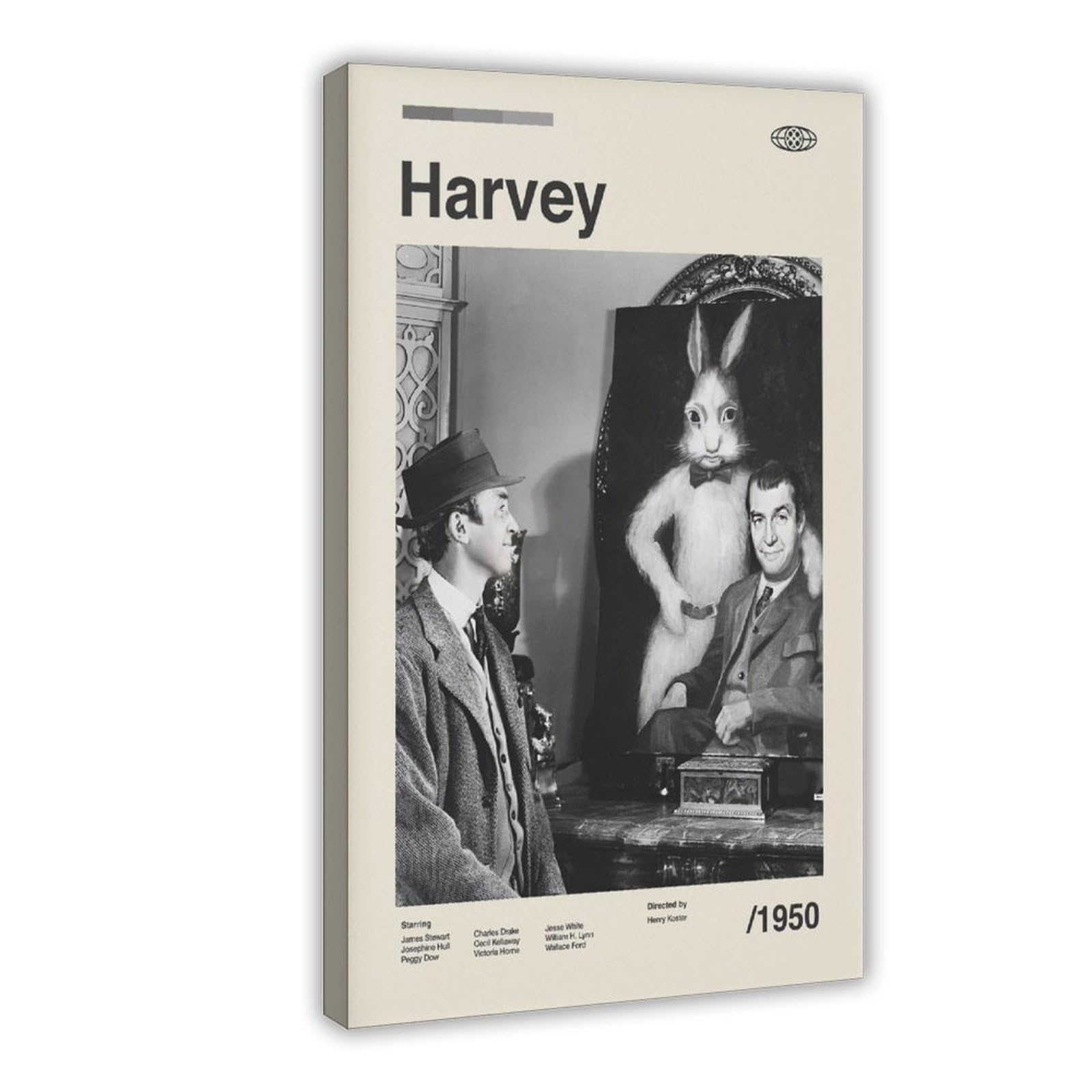 Hgklbg Frame-Style Harvey Vintage Minimalist Movie Poster