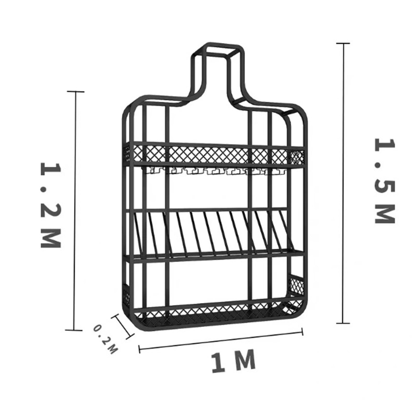 Portabottiglie Portabottiglie ed espositori for vino a parete Arredamento(Grande)