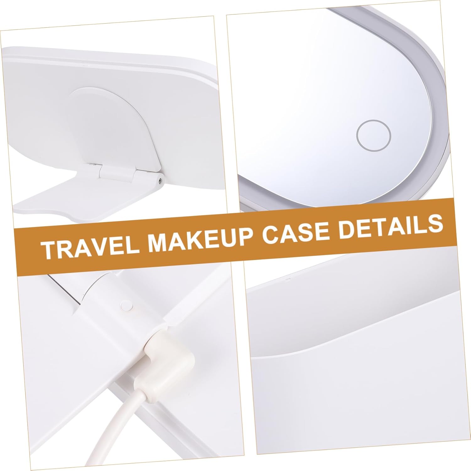 Makeup Case with Led Lighted Mirror Portable Cosmetic Organizer for Travel Home and Outdoor Use Brightness Touch Control for Women and Makeup Artists