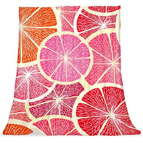 Couvre-lit doux et couverture de lit pour enfant rose motif citron pamplemousse