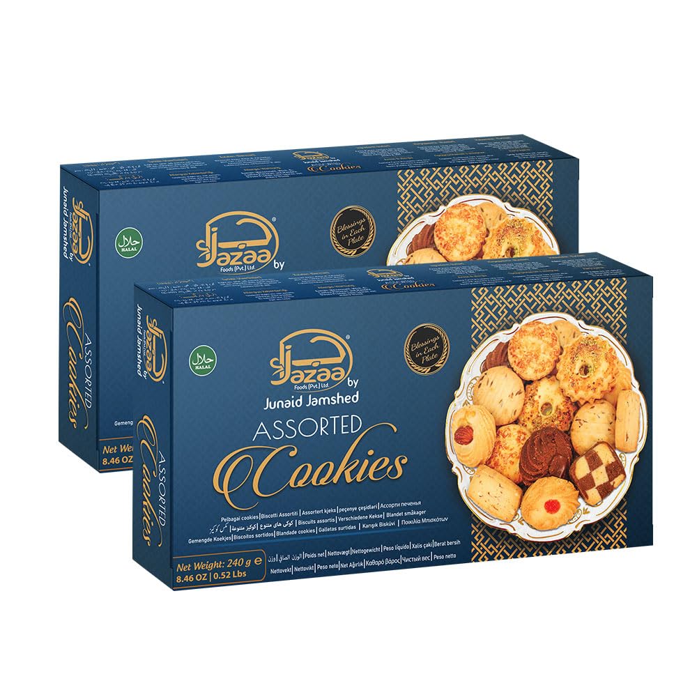 Amazon.com : Jazaa Assorted Cookies 240g (8.46oz) | Pack of 2