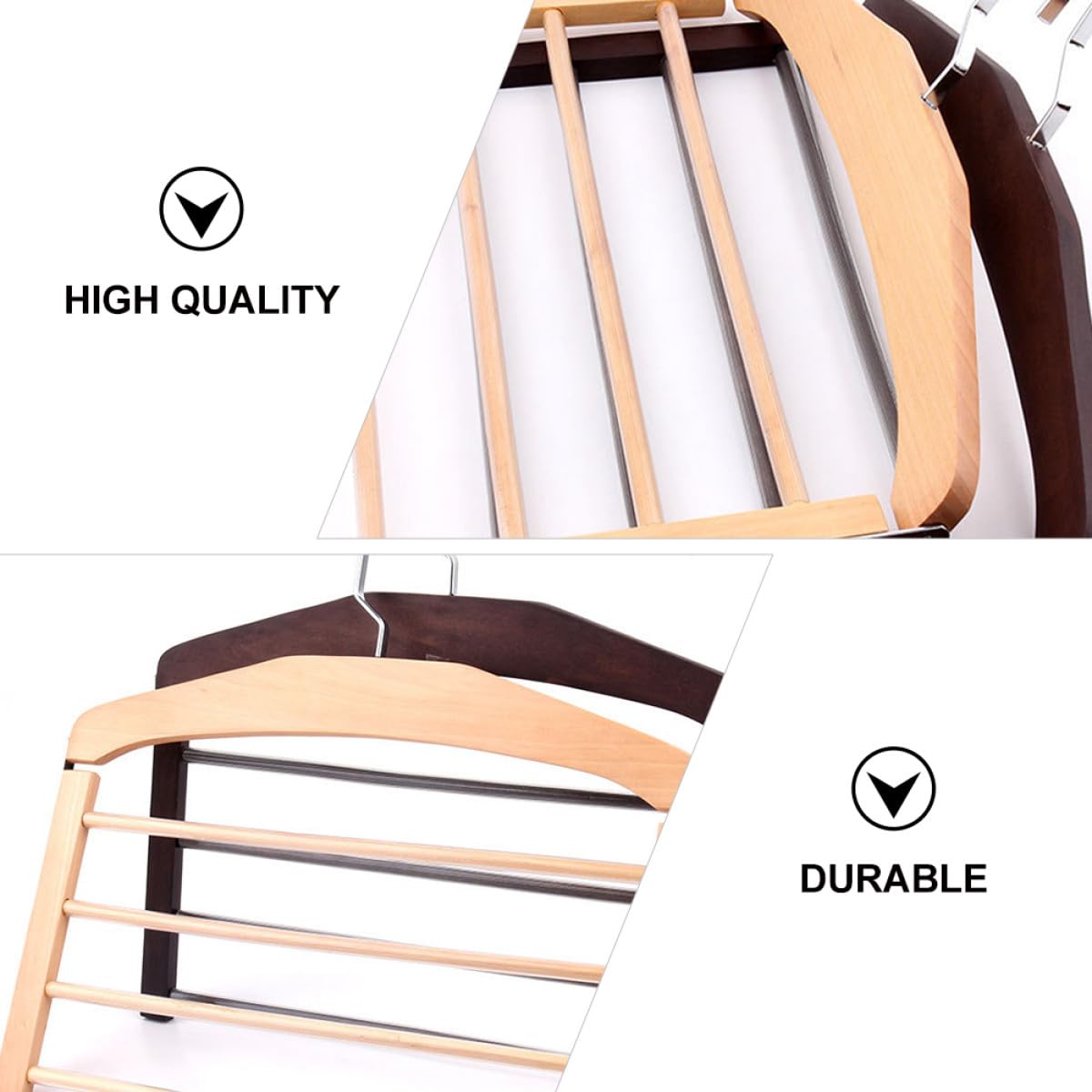 Zerodeko Percha Antideslizante Multicapa para Pantalones y Ropa, Material Sintético, Plegable, 4 Piezas para Organización en Habitación
