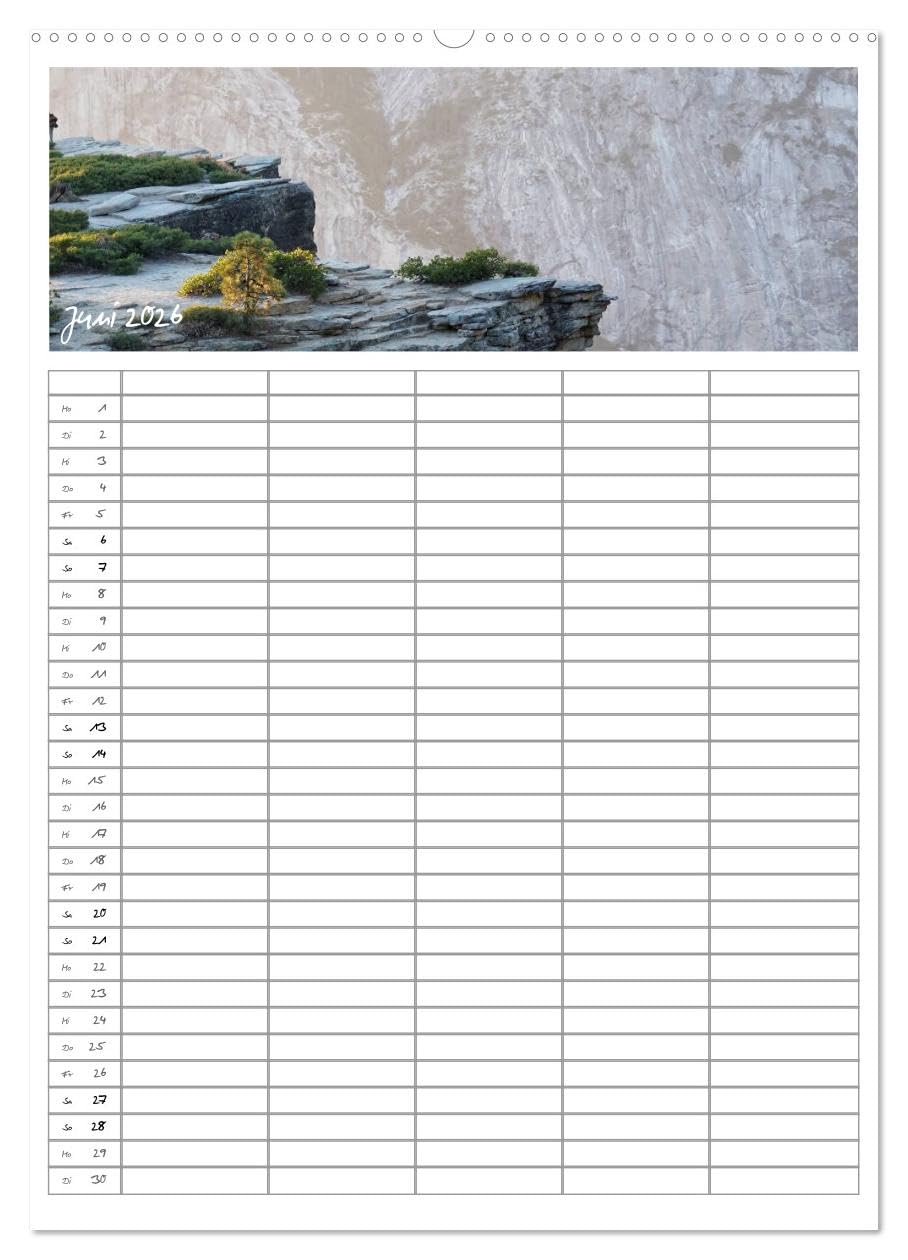 Kalifornien - Familienplaner 2026 (hochwertiger Premium Wandkalender 2026 DIN A2 hoch), Kunstdruck in Hochglanz: Familienplaner Kalifornien (CALVENDO Orte)
