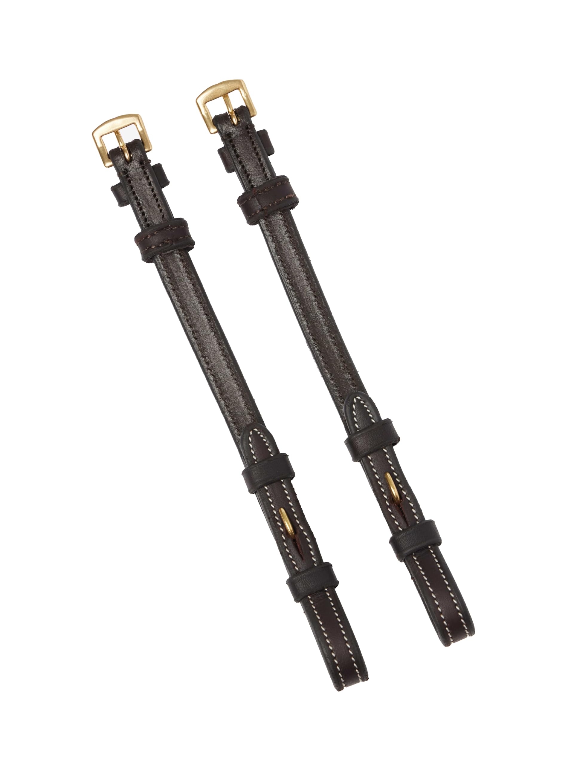 LeMieux Kudos Oiled Billet Cheek Pieces - Brown/Brass - Pony