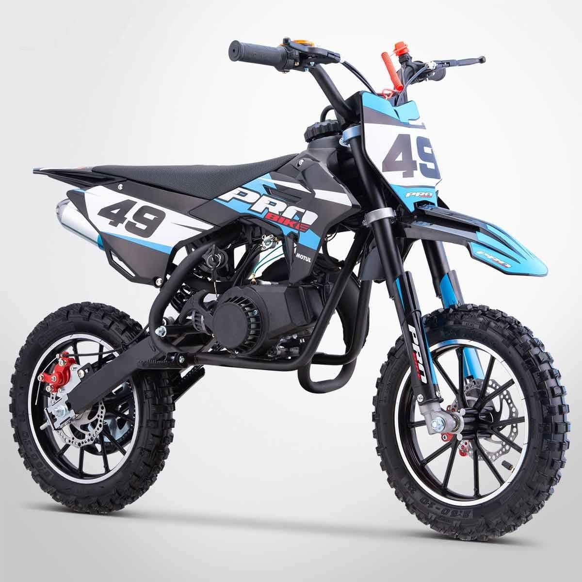 PROBIKE New MOTORZ Pocket Cross 49 / Mini Moto Enfant 50cc / Édition 2025 / Bleu