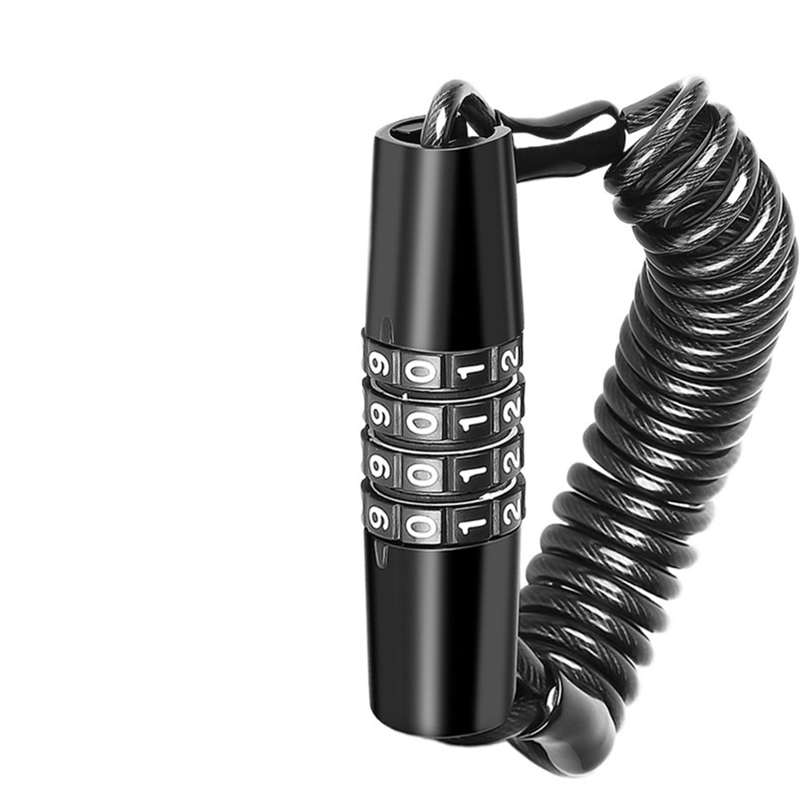 Handlebar Lock Portable Bicycle Lock Password Rope Helmet Safety Steel Wire Mountain Bike Backpack Zinc