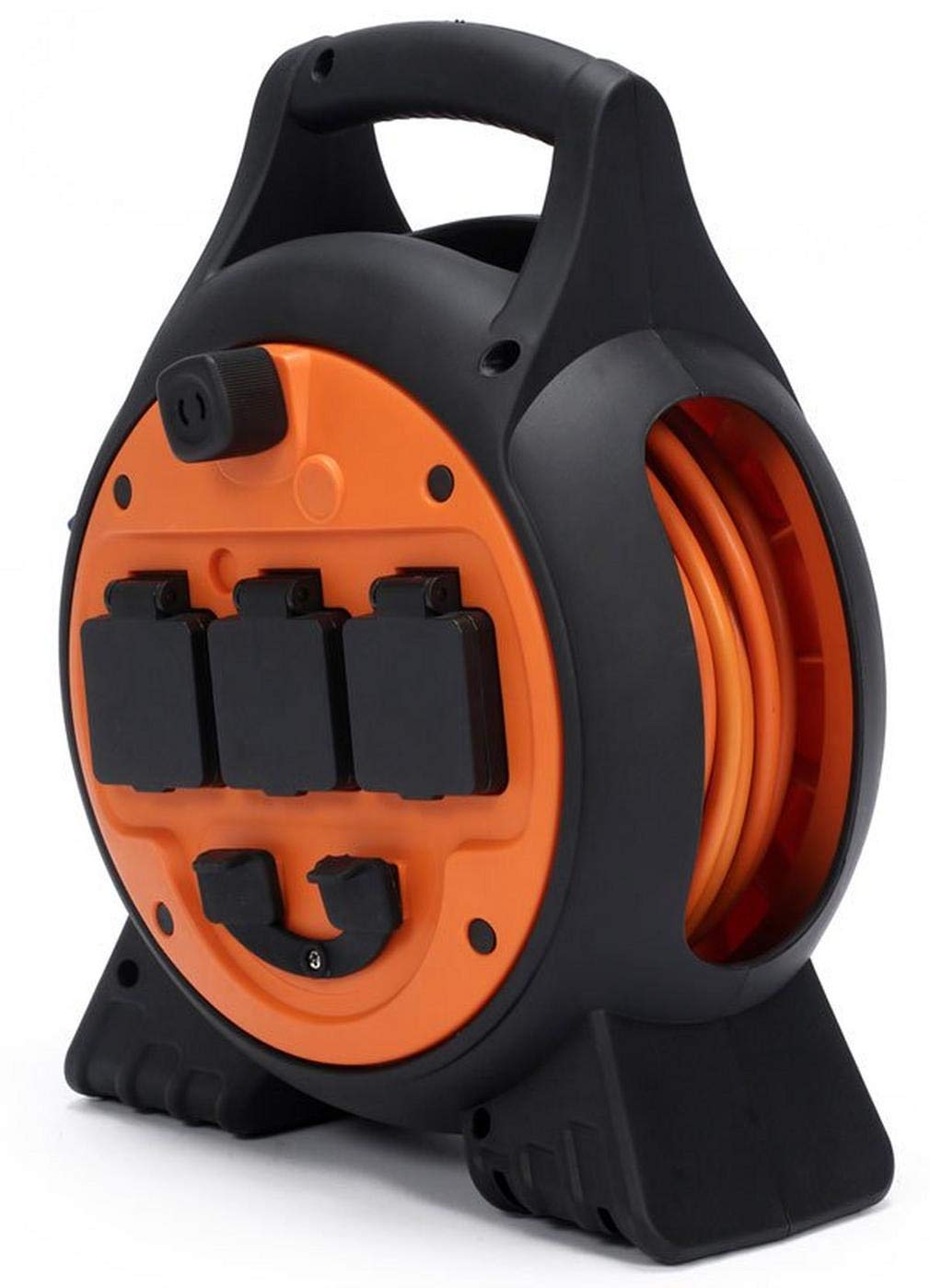 HiGear Mobile Mains Roller Power Unit (15m), 16A round pin Site Connector, Electric Hook Up