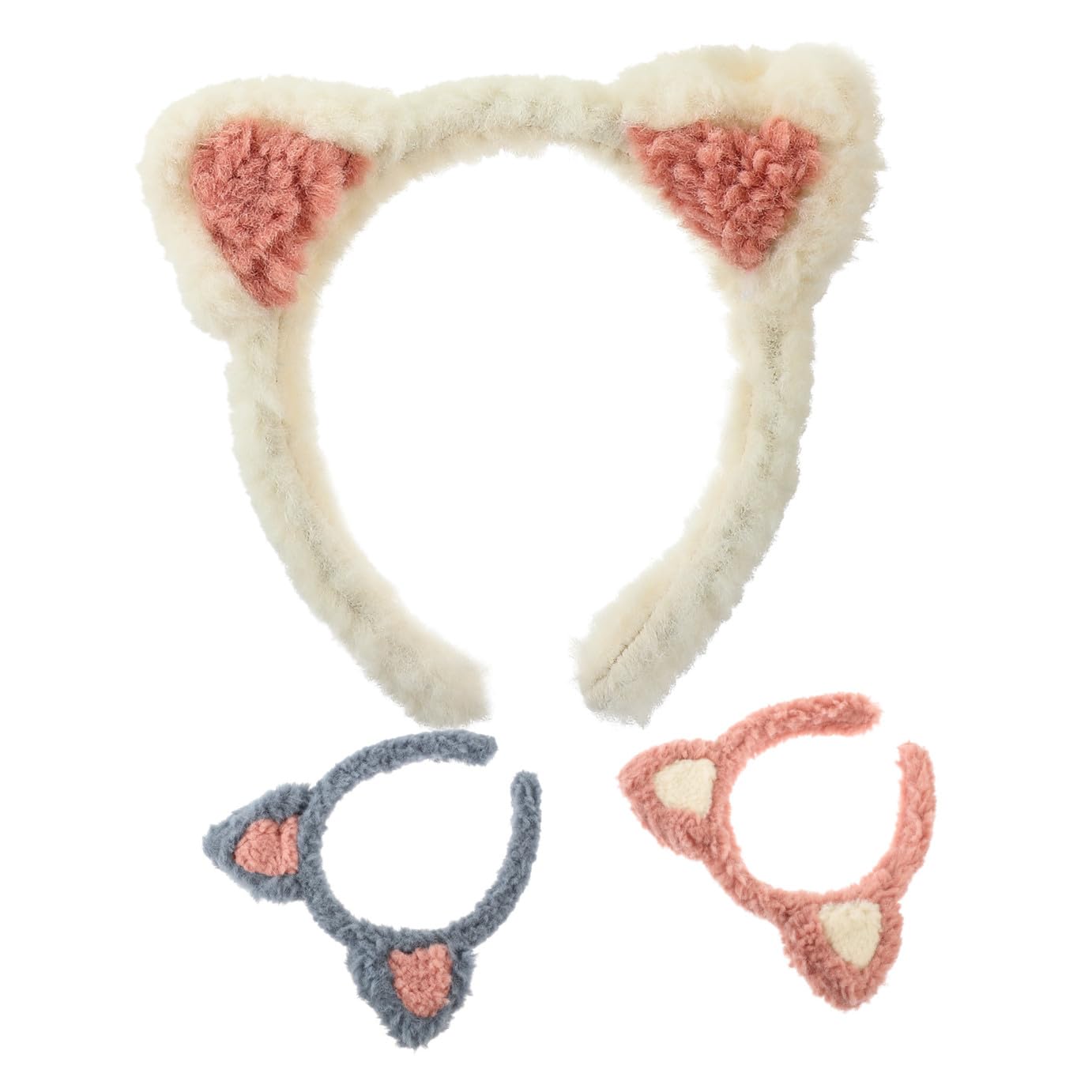 minkissy 9pezzi Fasce Per Trucco Con Orecchie Di Gatto Headband Per Skincare e Lavaggio Viso Per Donne Morbido e Divertente Per Spa e Bellezza