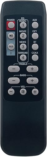 NK6 Control remoto de repuesto aplicable para el sistema de altavoces de barra de sonido Nakamichi NK6