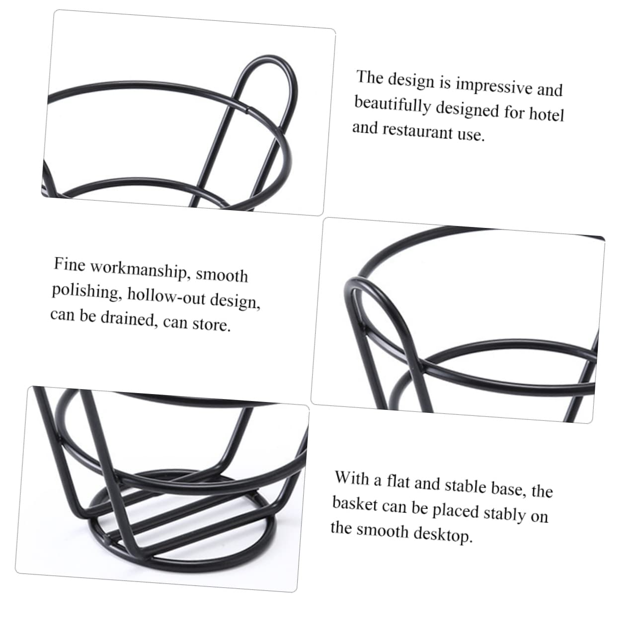 GLEAVI 4Pcs Tapered Fried Food Stand Stylish Restaurant Tableware for Snacks Basket for French Fries Chicken Appetizers Versatile Serving Rack for Homes Restaurants