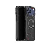 Aulumu A17 Rugged Case for iPhone 17 Pro Max | MagSafe Compatible | Integrated Drop Protection | Touch-Sensitive Buttons | Military-Grade Outdoor Design Black