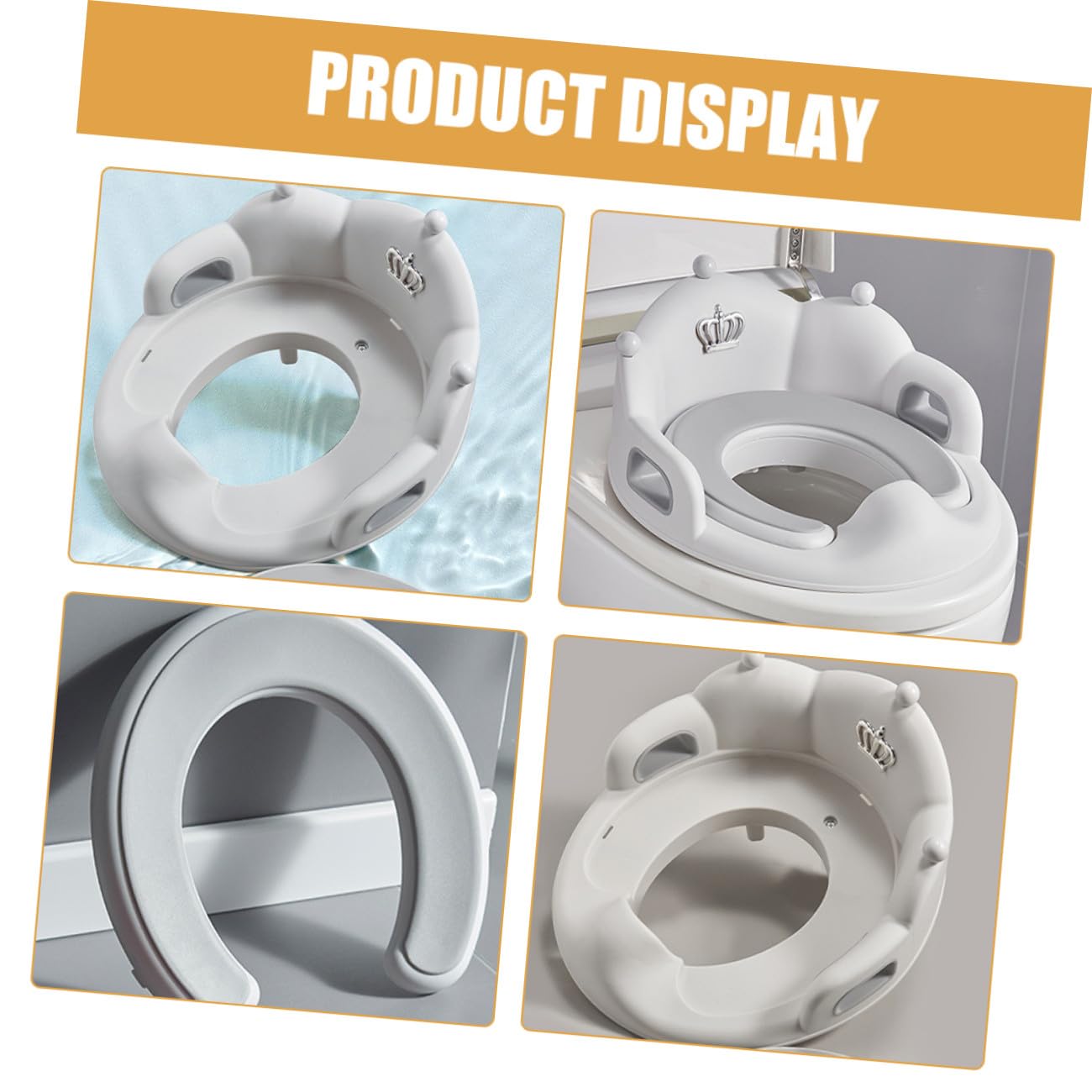 Asiento de Inodoro para Niños Pequeños Adaptador Antideslizante Cojín Acolchado Diseño Seguro Limpieza Entrenamiento para Ir al Baño para Niños Uso Familiar