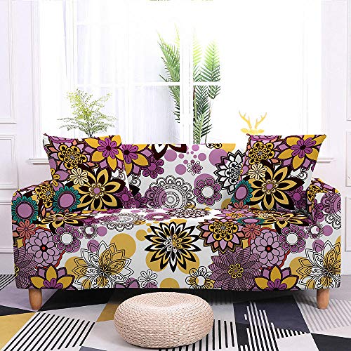 Funda De Sofá Elástica con Patrón Bohemio, Revestimiento Completo para Sala De Estar, Universal, A Prueba De Polvo para Sofá (Sin Funda De Almohada)-Serie 1_4 Plazas 235-300Cmfundas Sofa