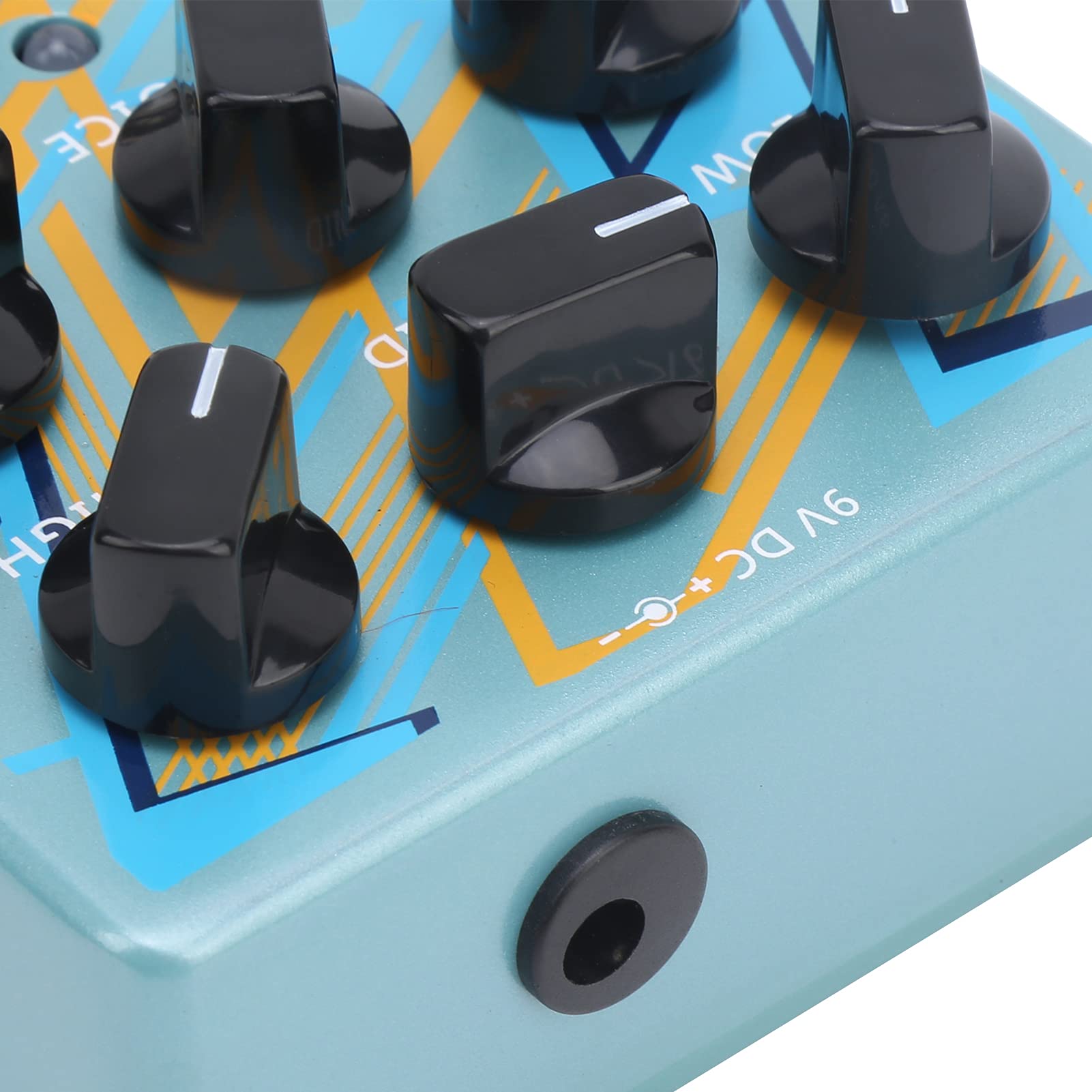 Pedal de Efecto de Modulación Analógica con 6 Perillas Pedal Amplificador de Guitarra Ajustable Material Metálico de para Jugadores Principiantes