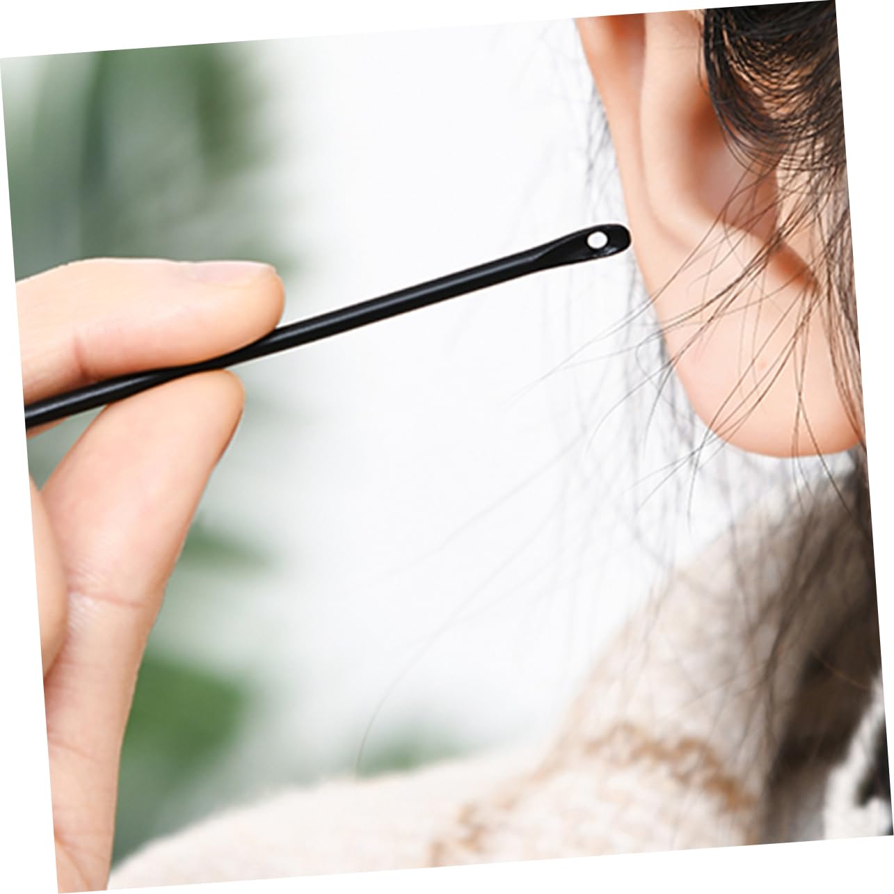 HAPINARY 100pcs Baby Ear Spoon Cotton Swab Double-headed Ear Picking Stick Disposable Cotton Buds for Makeup