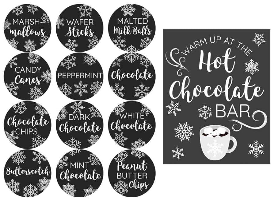 Amazon.com: Hot Chocolate Bar Station Kit 36 Labels + 8x10 Paper Sign 2.5 Inch Stickers Cocoa Bar Supplies Labels : Grocery & Gourmet Food amazon-com-hot-chocolate-bar-station-kit-36-labels-8x10-paper-sign-2-5-inch-stickers-cocoa-bar-supplies-labels-grocery-gourmet-food