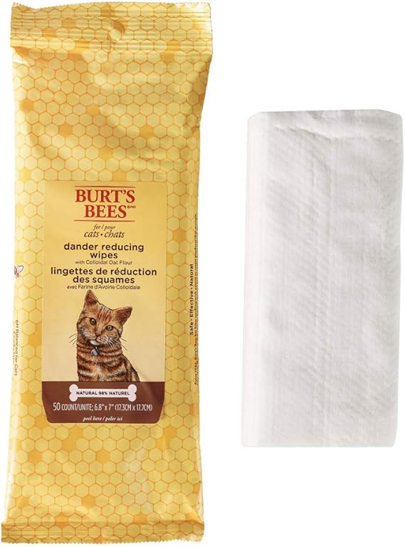 Burt's Bees for Pets Cat Natural Dander Reducing Wipes
