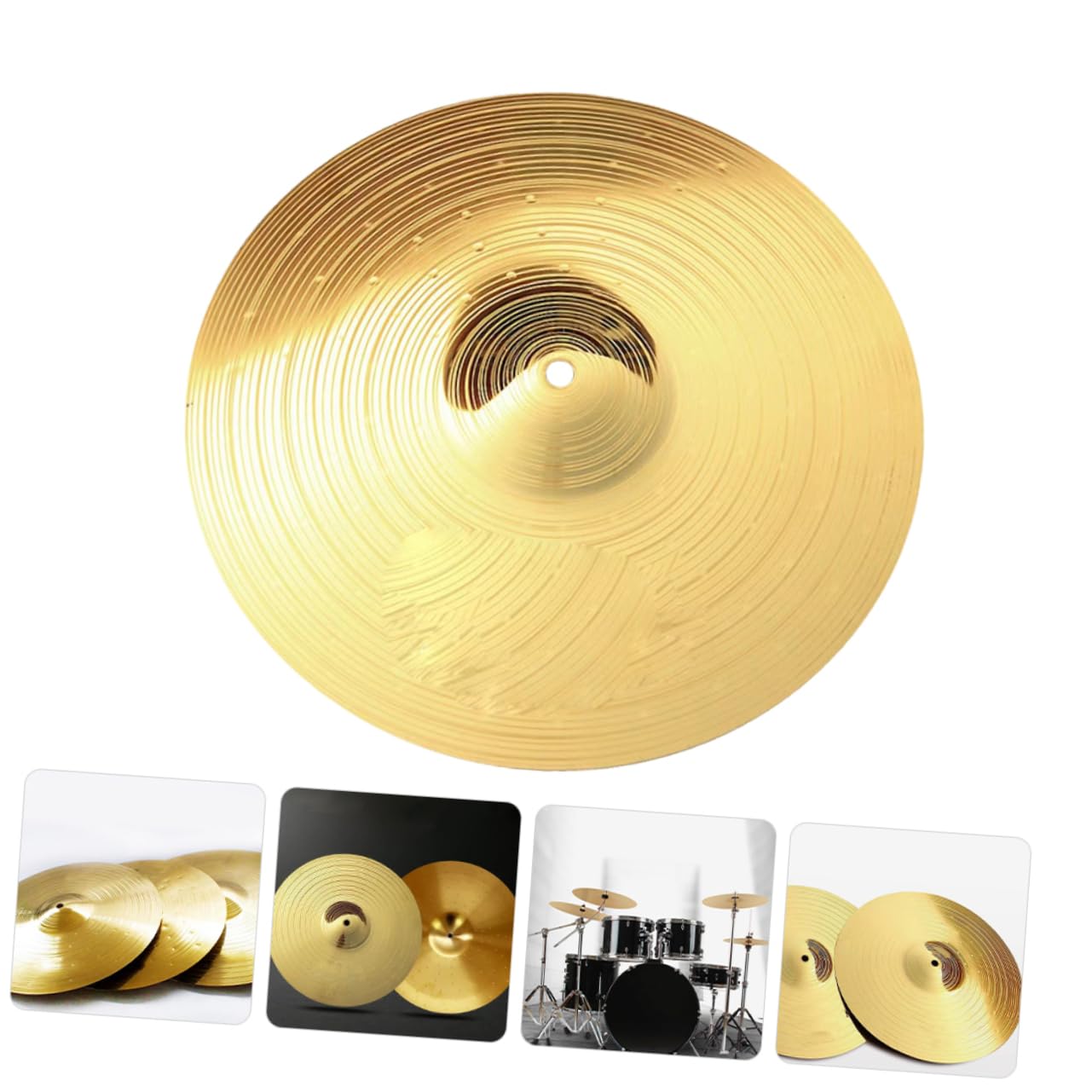 NULYLU 10-inch Drum Cymbals Kit Low Volume Metal Splash Cymbals Drum Set Cymbals for Practice