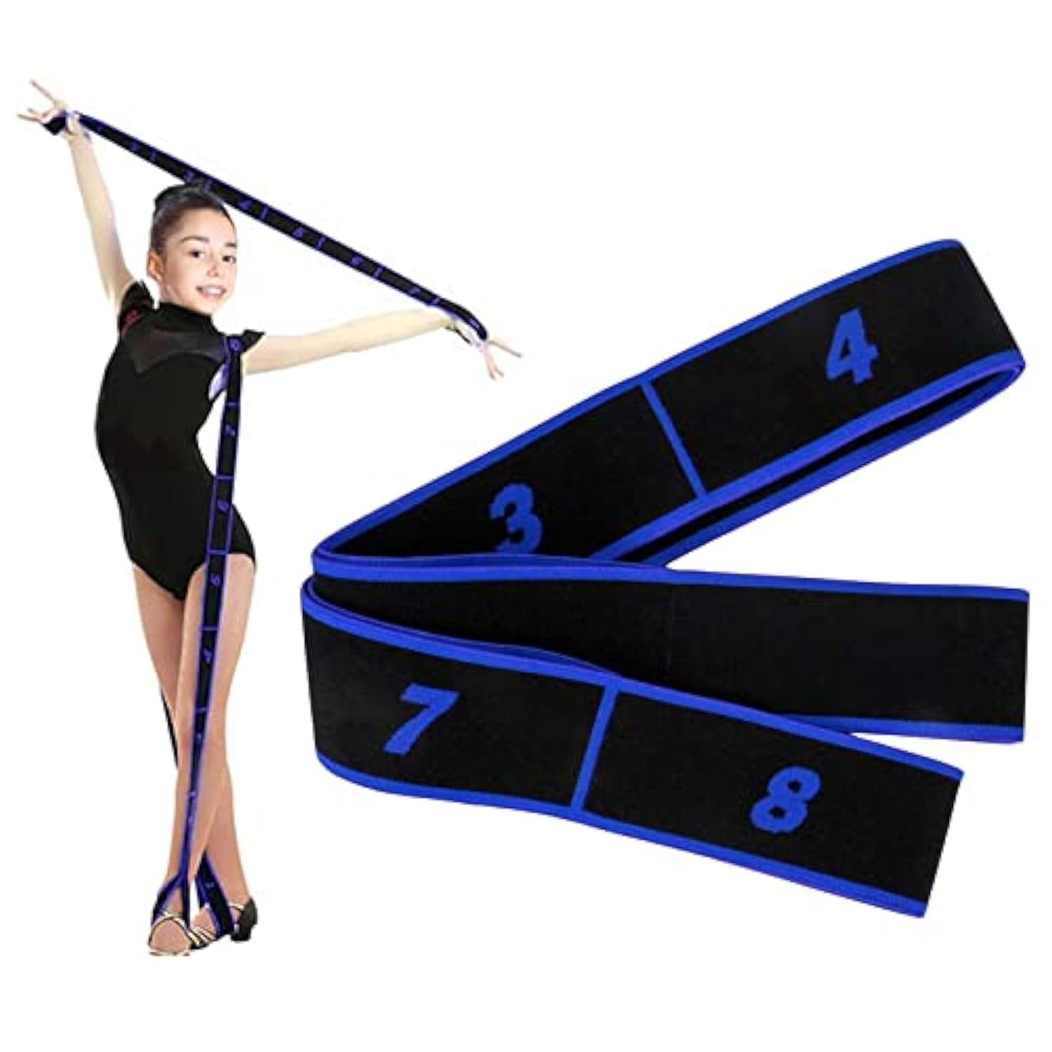 Yoga Band Hileny Latin Stretch Band Dance Pilates Yoga Stretch Fitness Elastic Band for Yoga Fitness Training Straps Workout Bands Loop Exercise Bands, Expander Pilates Resistance Bands