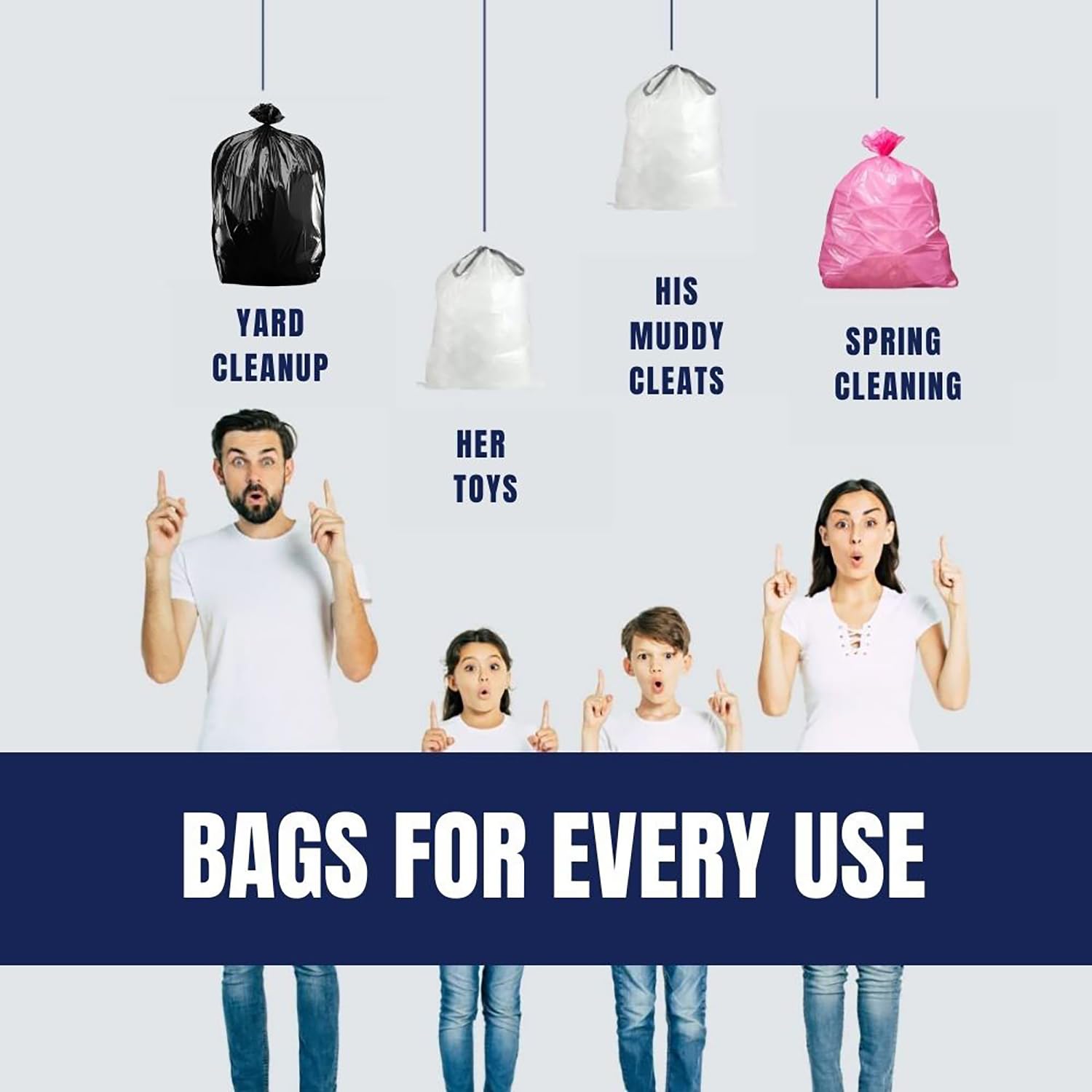Plasticplace Bolsas de basura de 32 a 33 galones, 1.5 mil, bolsas de basura rosas, 33 x 39 pulgadas (100 unidades) (W33PNK15)