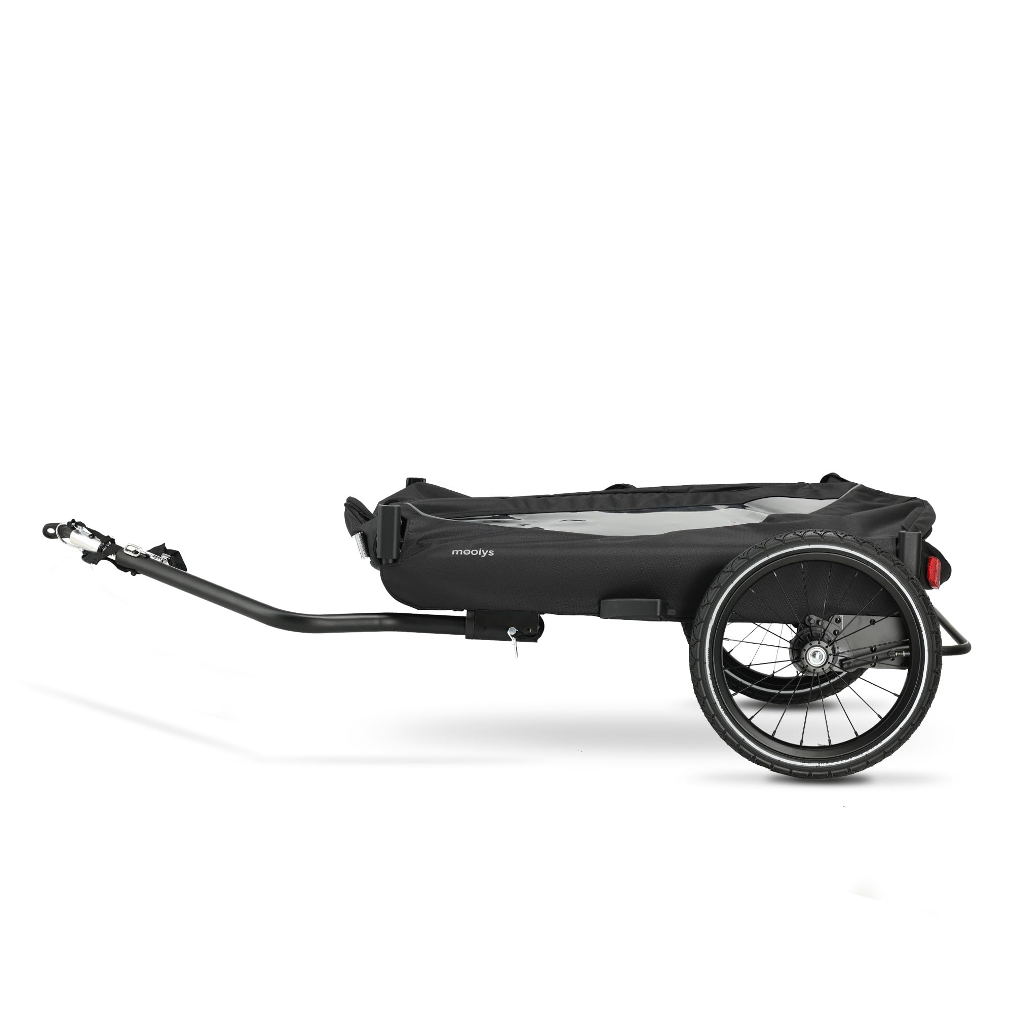 Track Fahrradanhänger für 2 Kinder ab 9 Monaten bis 22 kg/120 cm/6 Jahren, kompakt Faltbar, Mit Ablagekorb und 5-Punkt-Gurt, Max. 45 kg, Schwarz