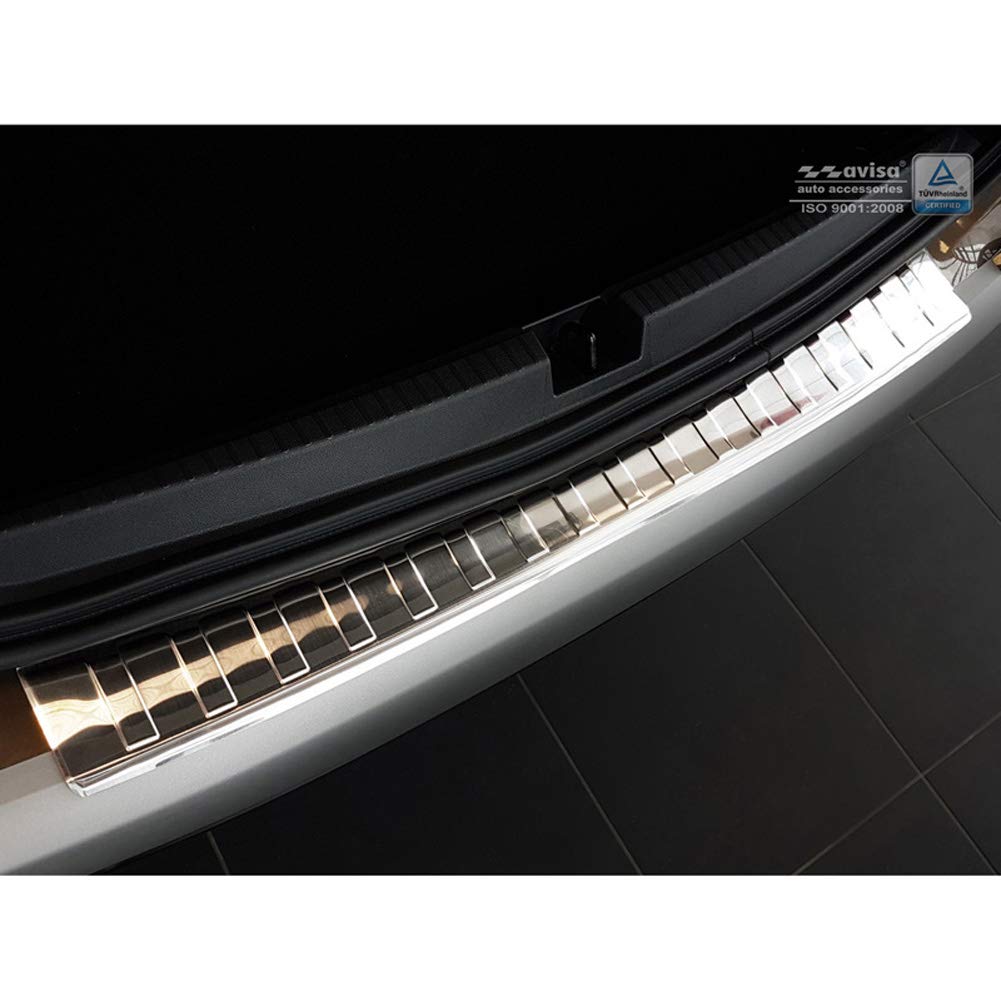 Avisa Stainless Steel Rear bumper protector compatible with Dacia Duster II 2018-2021 & FL 2021-2024 'Ribs'