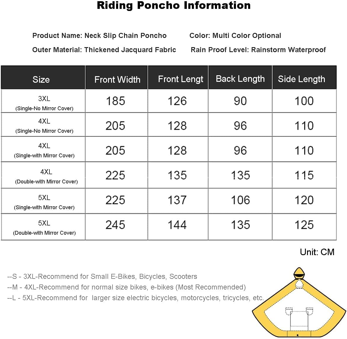Poncho, Mantella da ciclismo Mantella antipioggia impermeabile Mantellina Poncho antipioggia da ciclismo, Poncho antipioggia con cappuccio, Impermeabile da ciclismo impermeabile, Copertura antipioggia