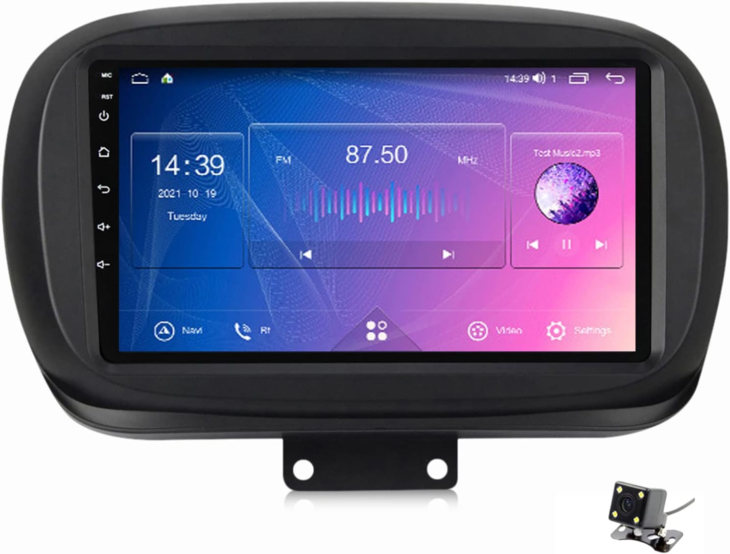 ADMLZQQ Android 11 2 DIN Radio De Coche Navegacion GPS para Fiat 500X 2014-2020 con 9