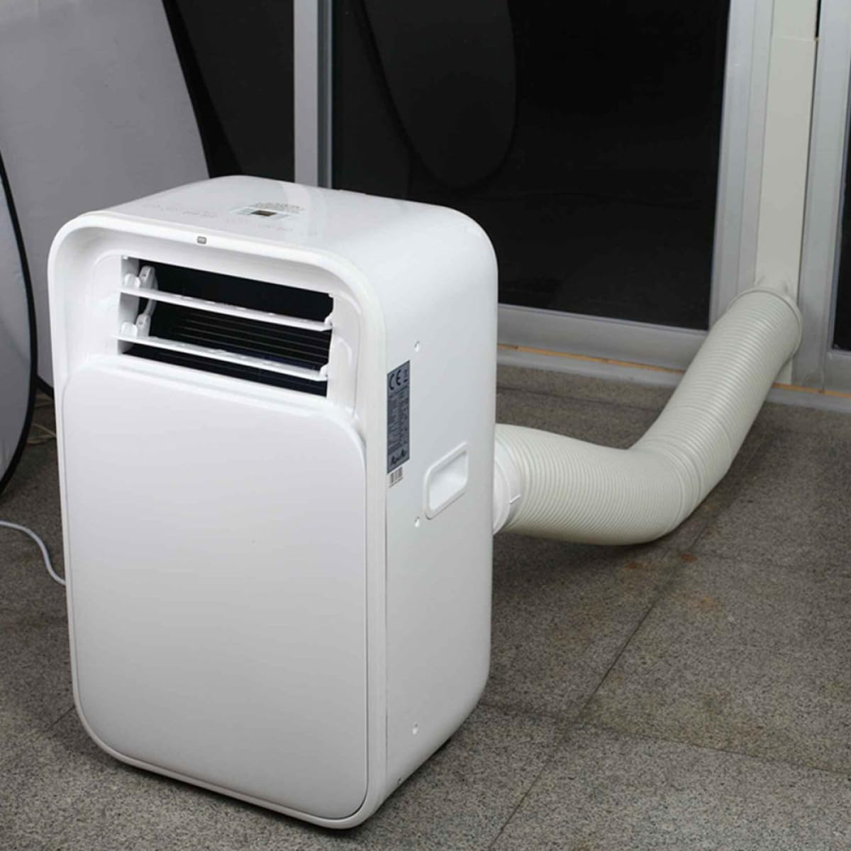 Tubo di Scarico Aria Estensibile Pe Bianco per Condizionatore Mobile | Spessore Rinforzato, Leggero e Flessibile, Atmosfera Estiva, Uso Cucina Domestica